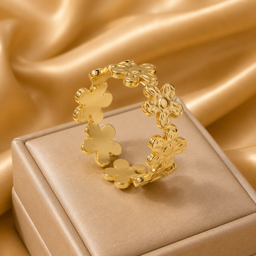 18K Gold Plated Open Adjustable Rings