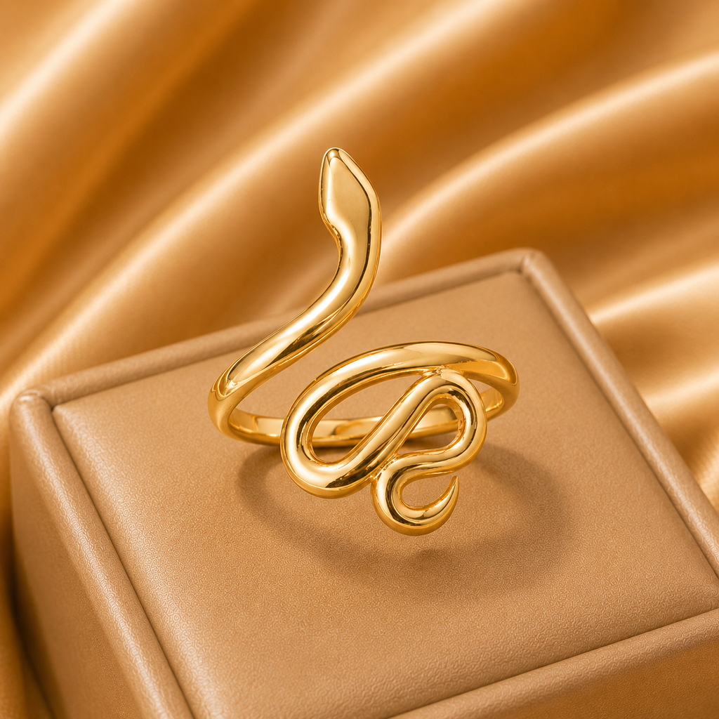 18K Gold Plated Open Adjustable Rings