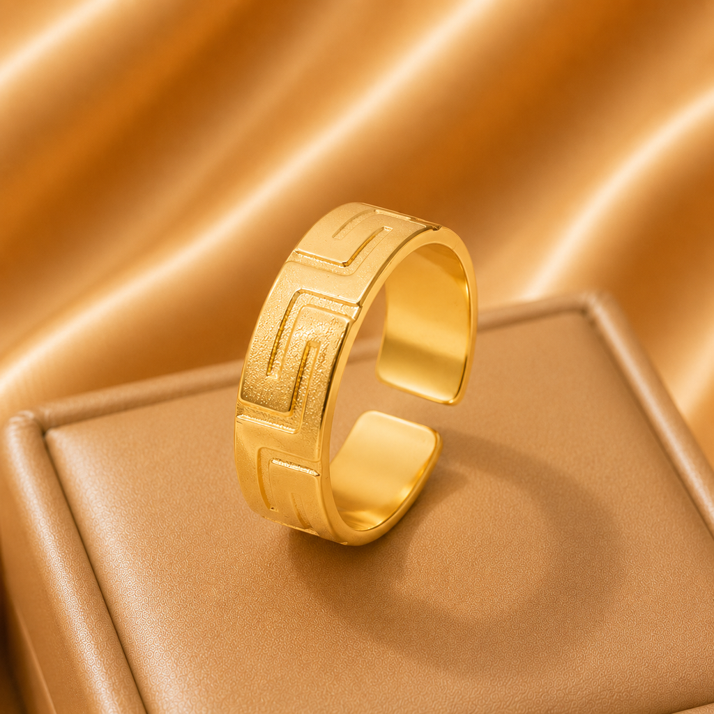 18K Gold Plated Open Adjustable Rings