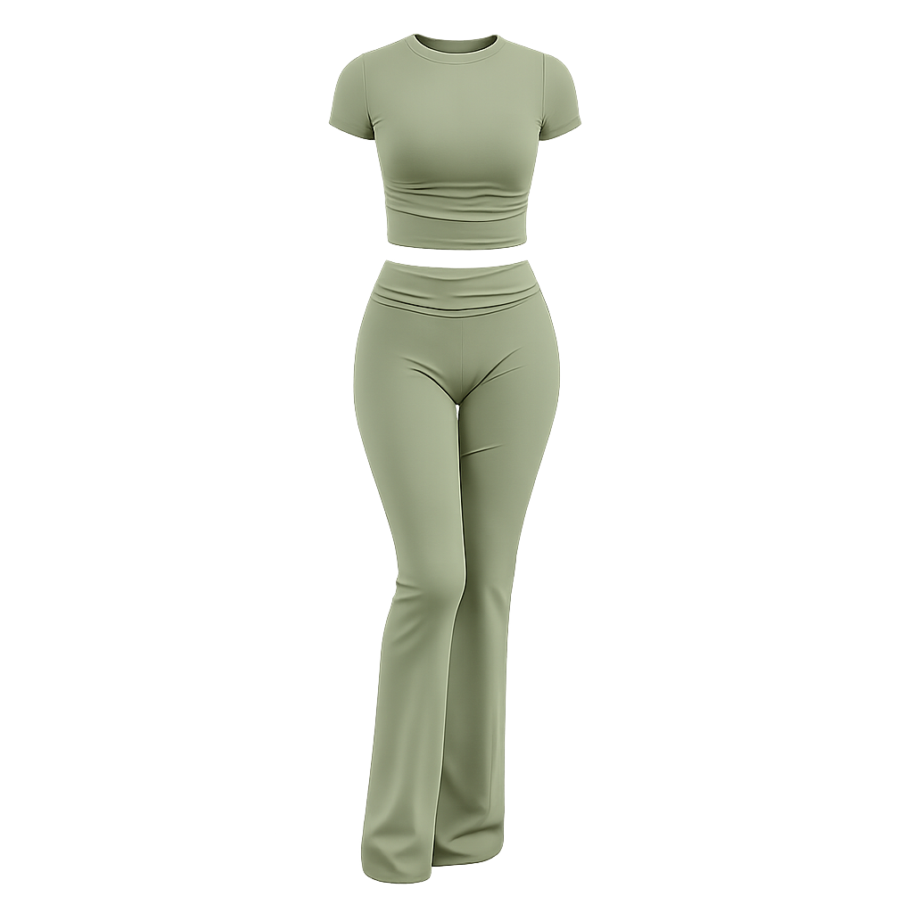 Two Piece Fold Over Legging Set
