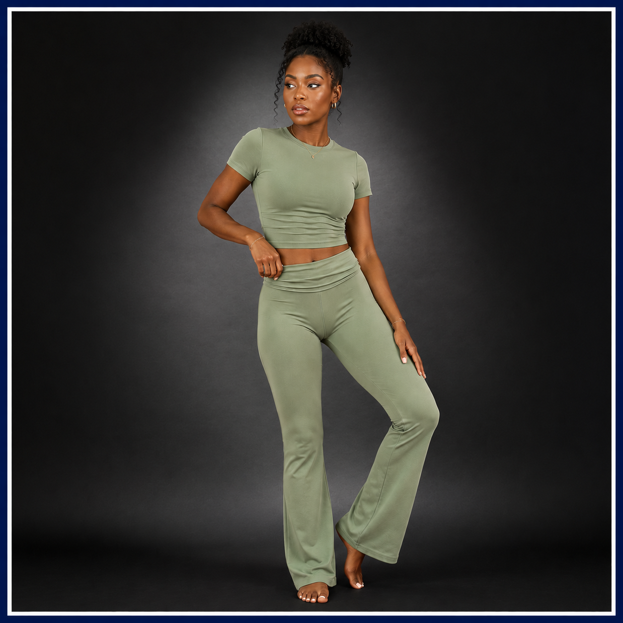 Two Piece Fold Over Legging Set