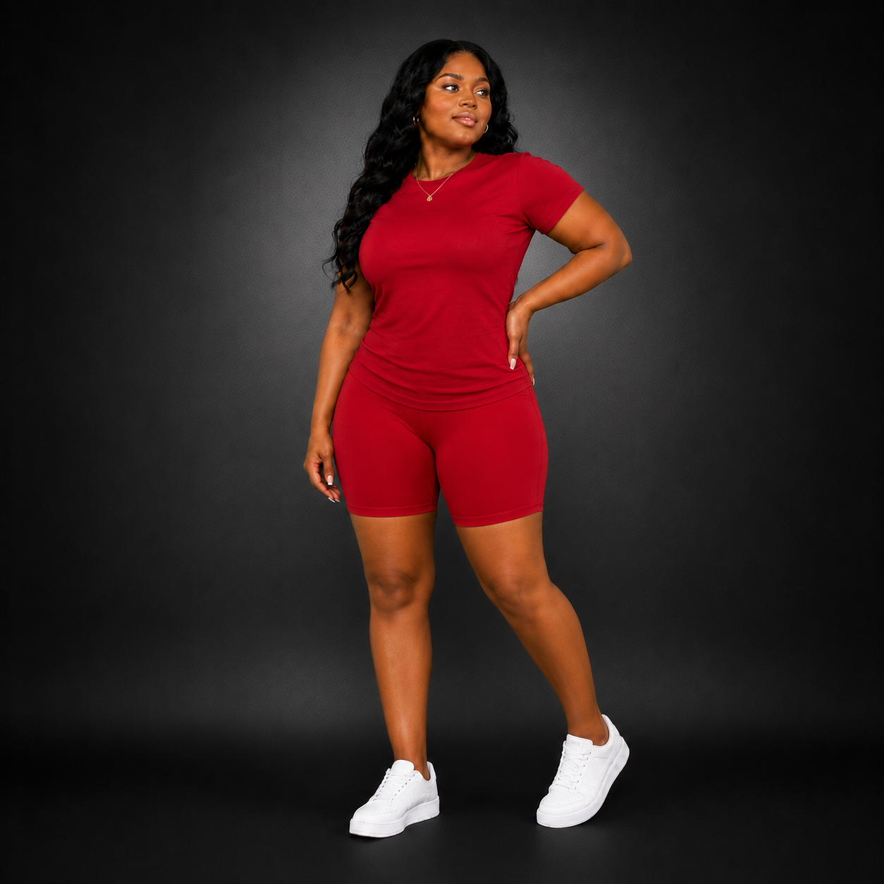Two Piece Biker Short Set