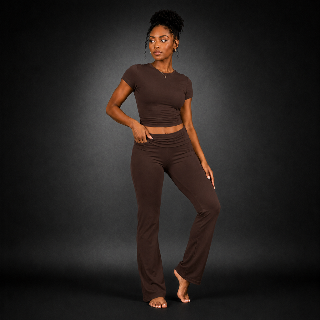 Two Piece Fold Over Legging Set