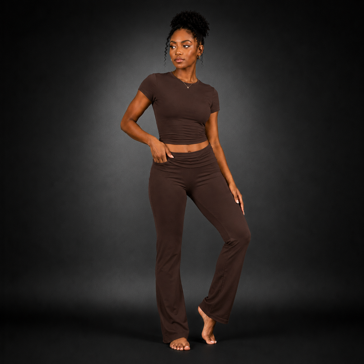 Two Piece Fold Over Legging Set