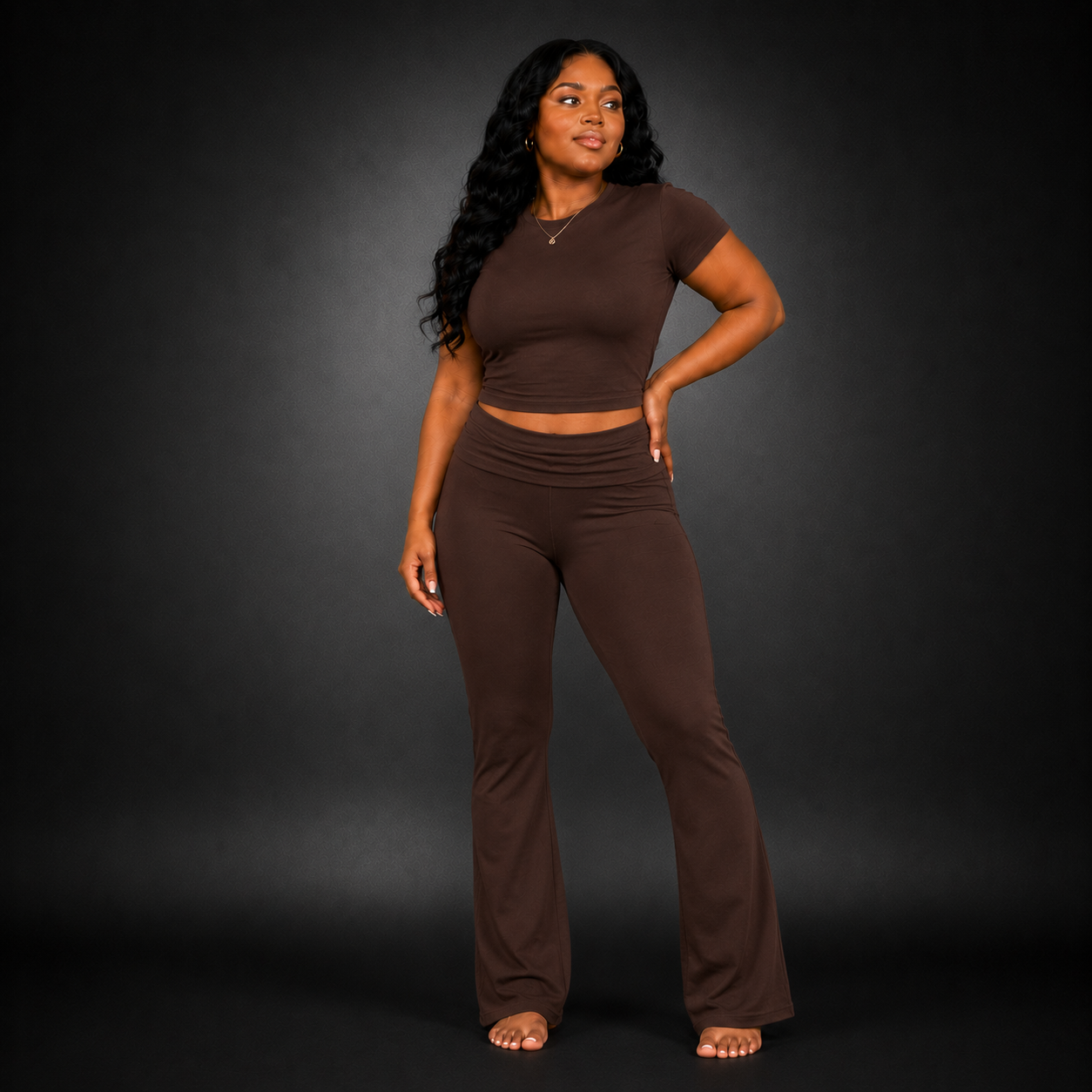 Two Piece Fold Over Legging Set