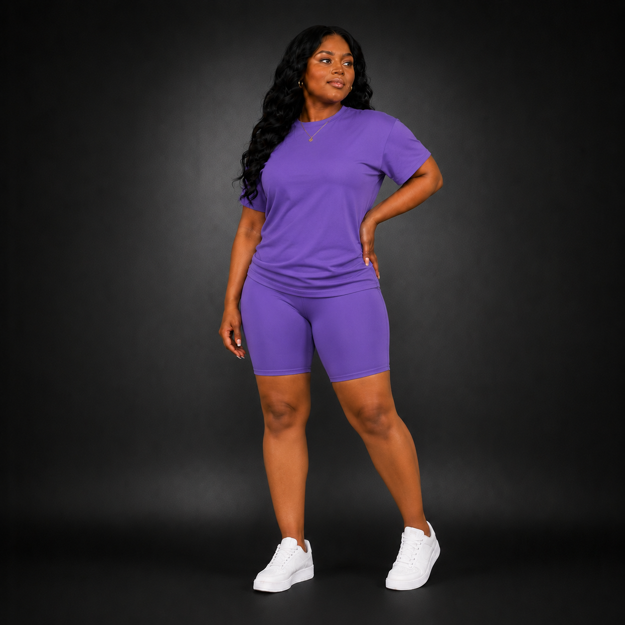 Two Piece Biker Short Set