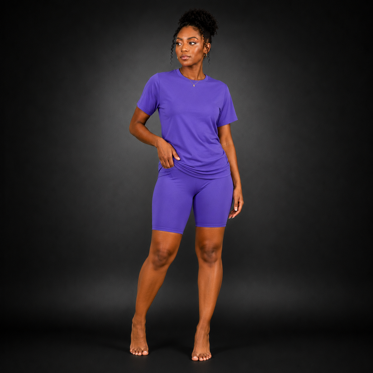 Two Piece Biker Short Set