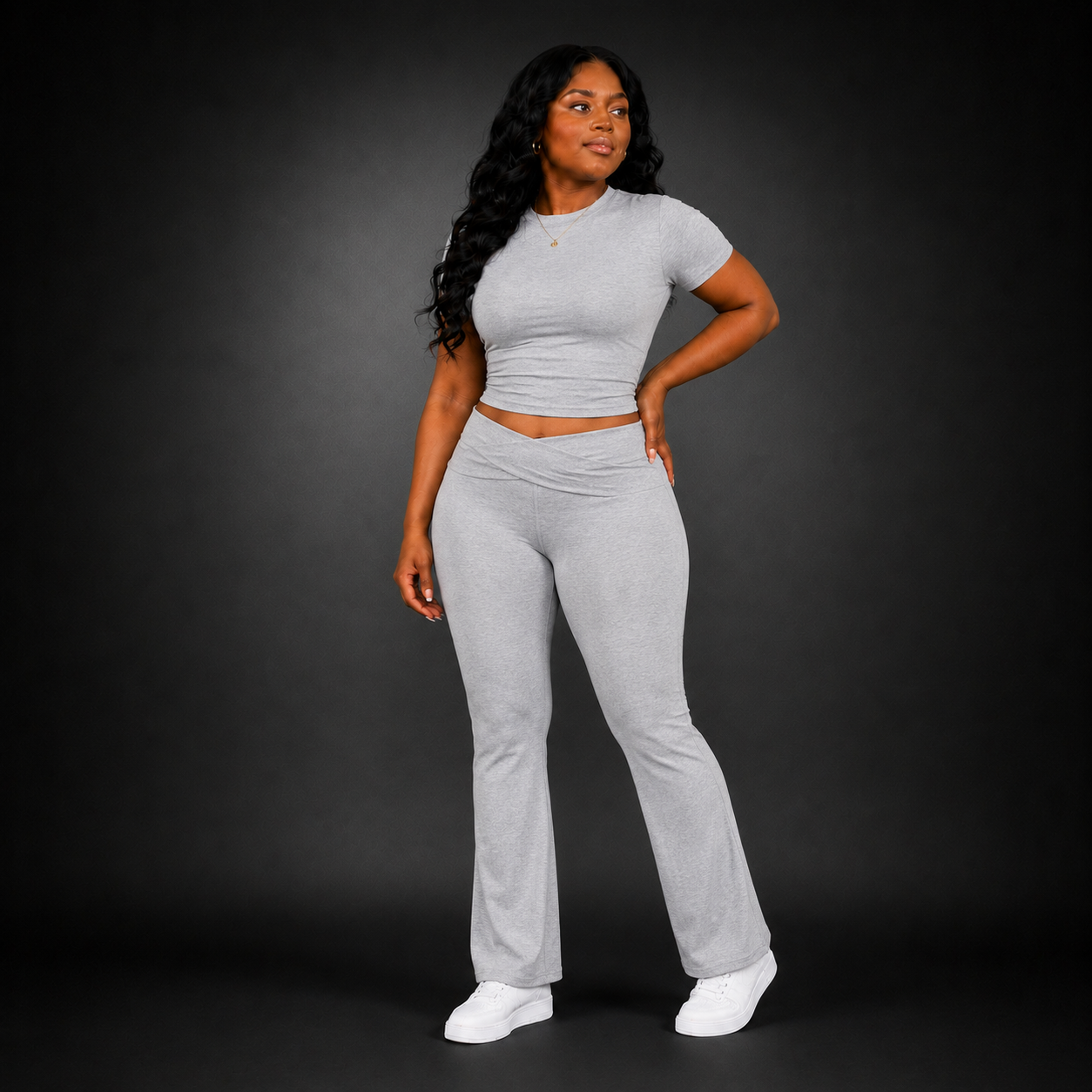 Two Piece Fold Over Legging Set