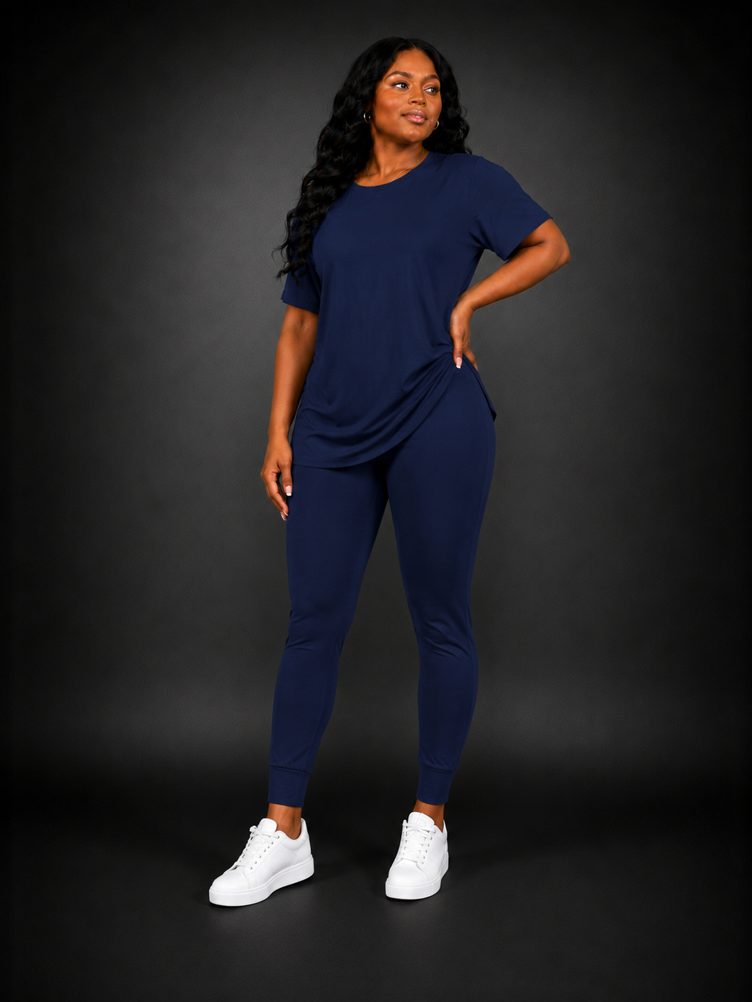 Two piece drop shoulder legging set