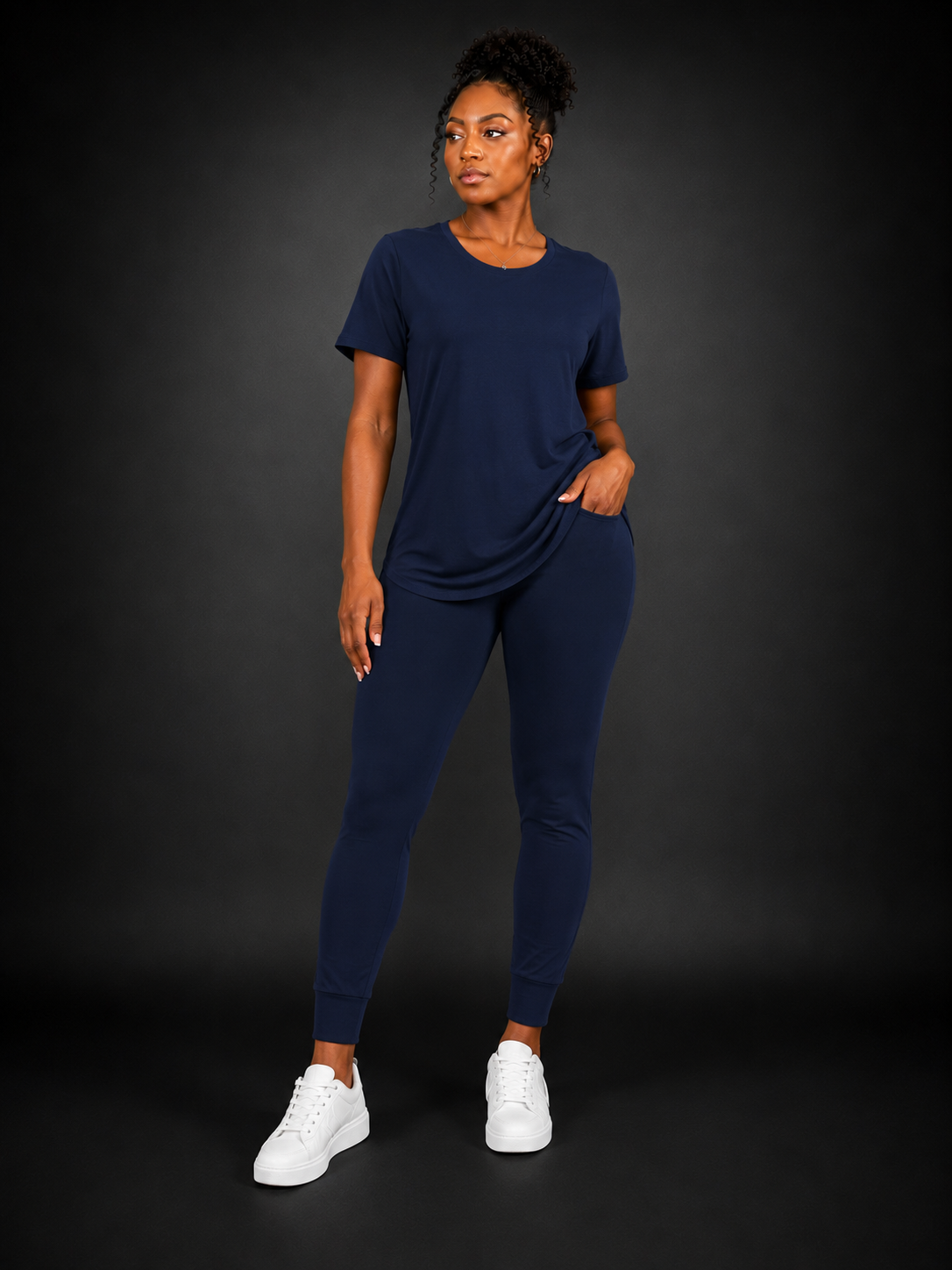 Two piece drop shoulder legging set