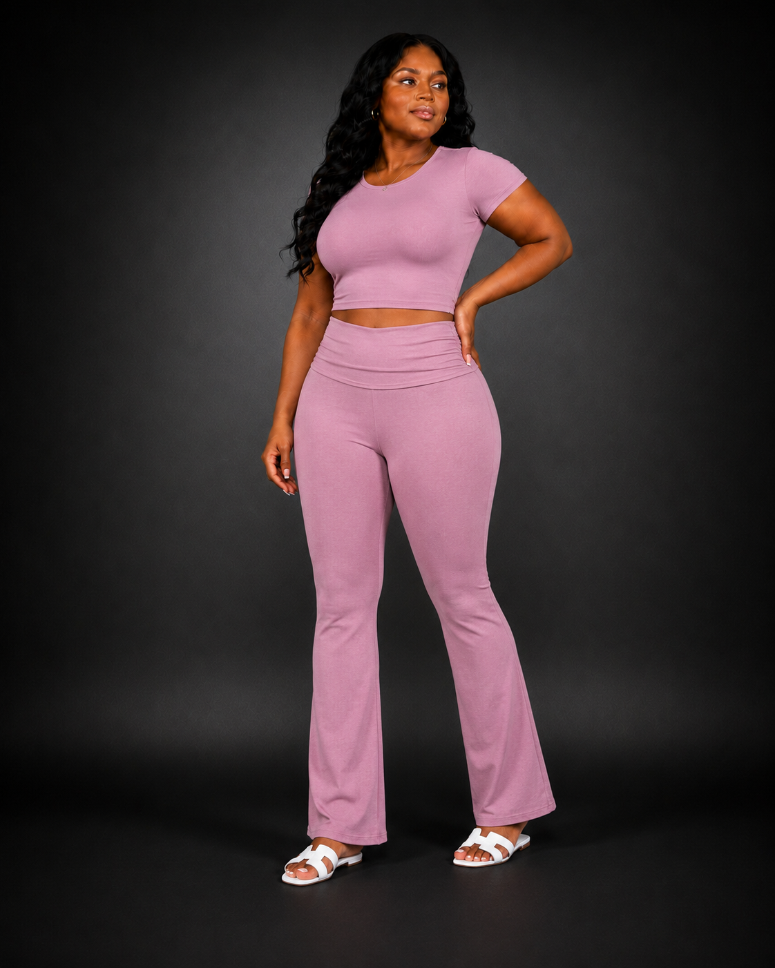 Two Piece Fold Over Legging Set