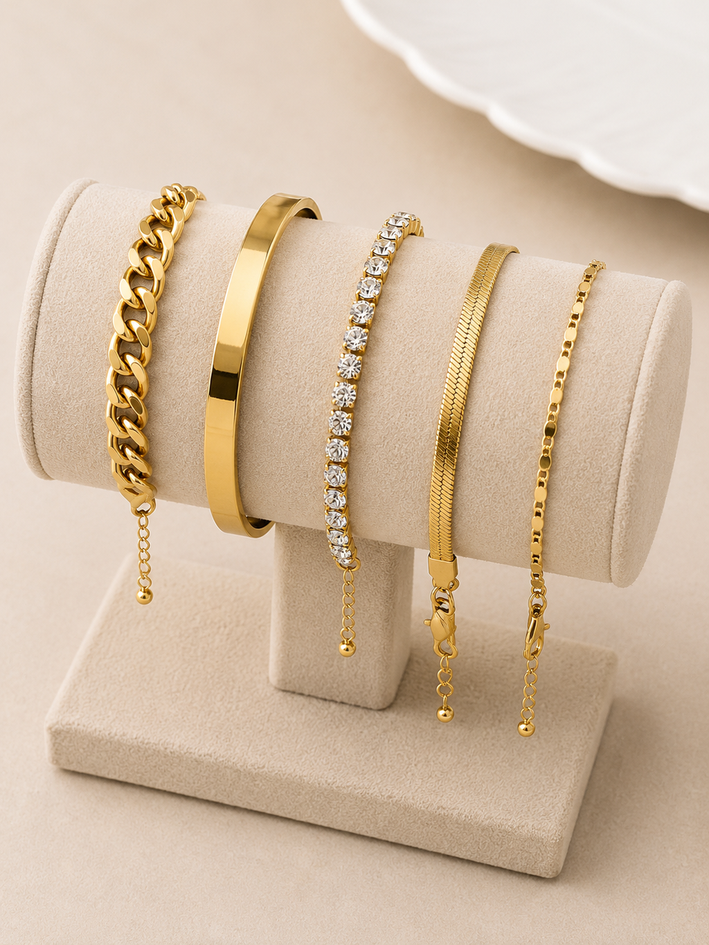 Gold Plated Bracelets Set
