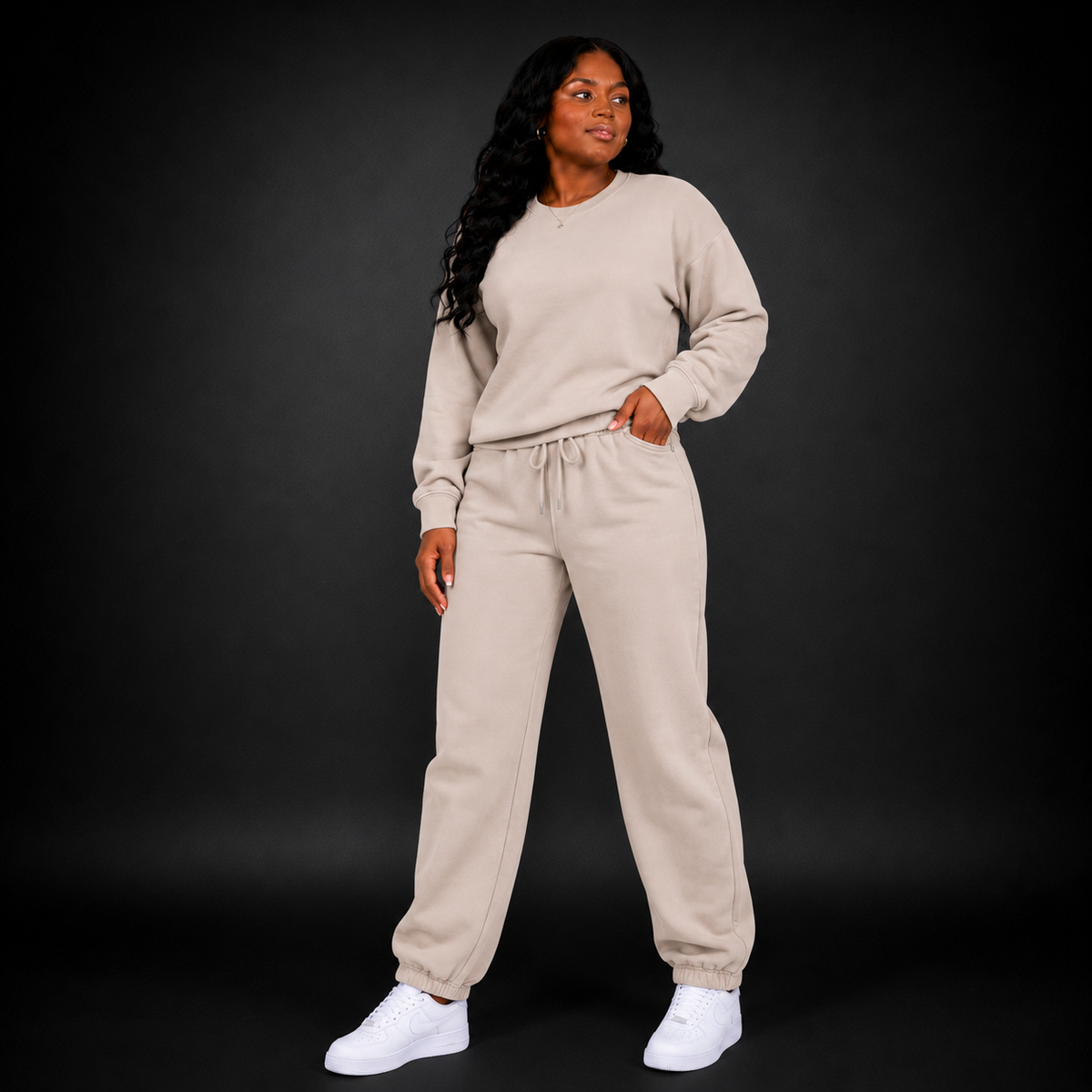 Two-Piece Crewneck Sweatsuit