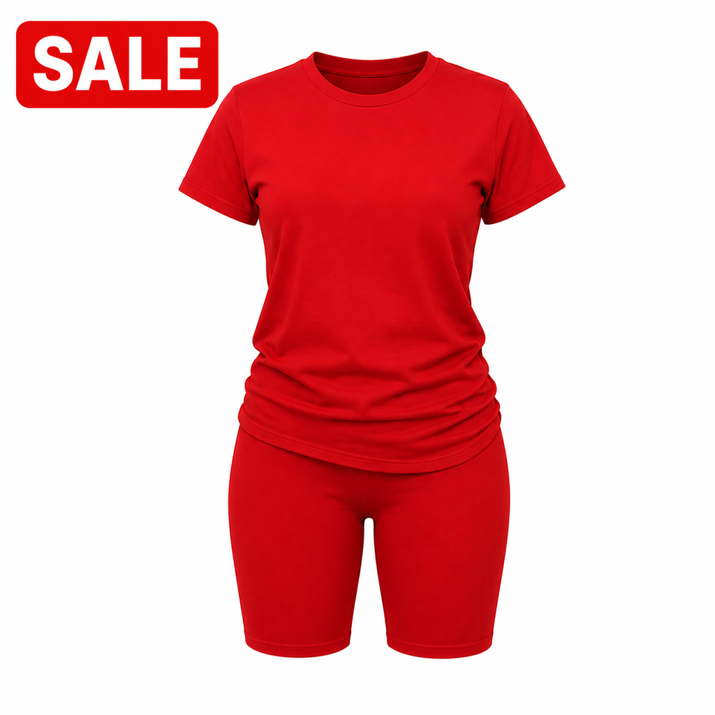 Two Piece Biker Short Set