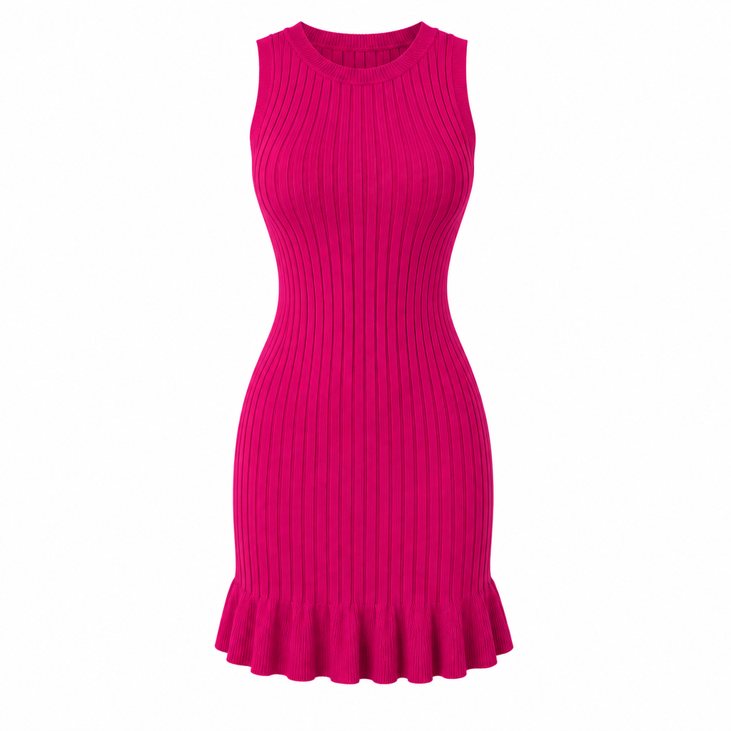 Sleeveless Ruffle Hem Dress