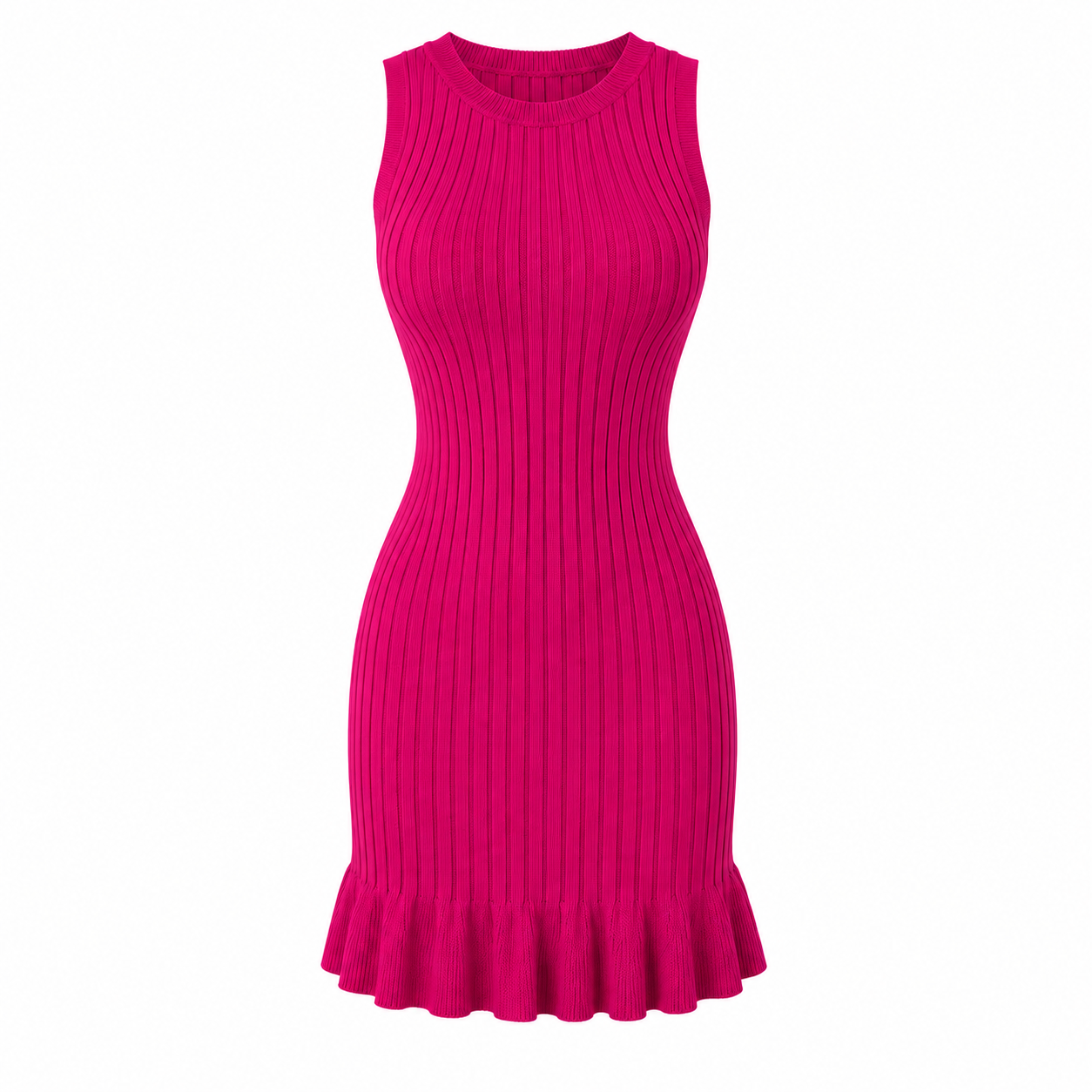 Sleeveless Ruffle Hem Dress