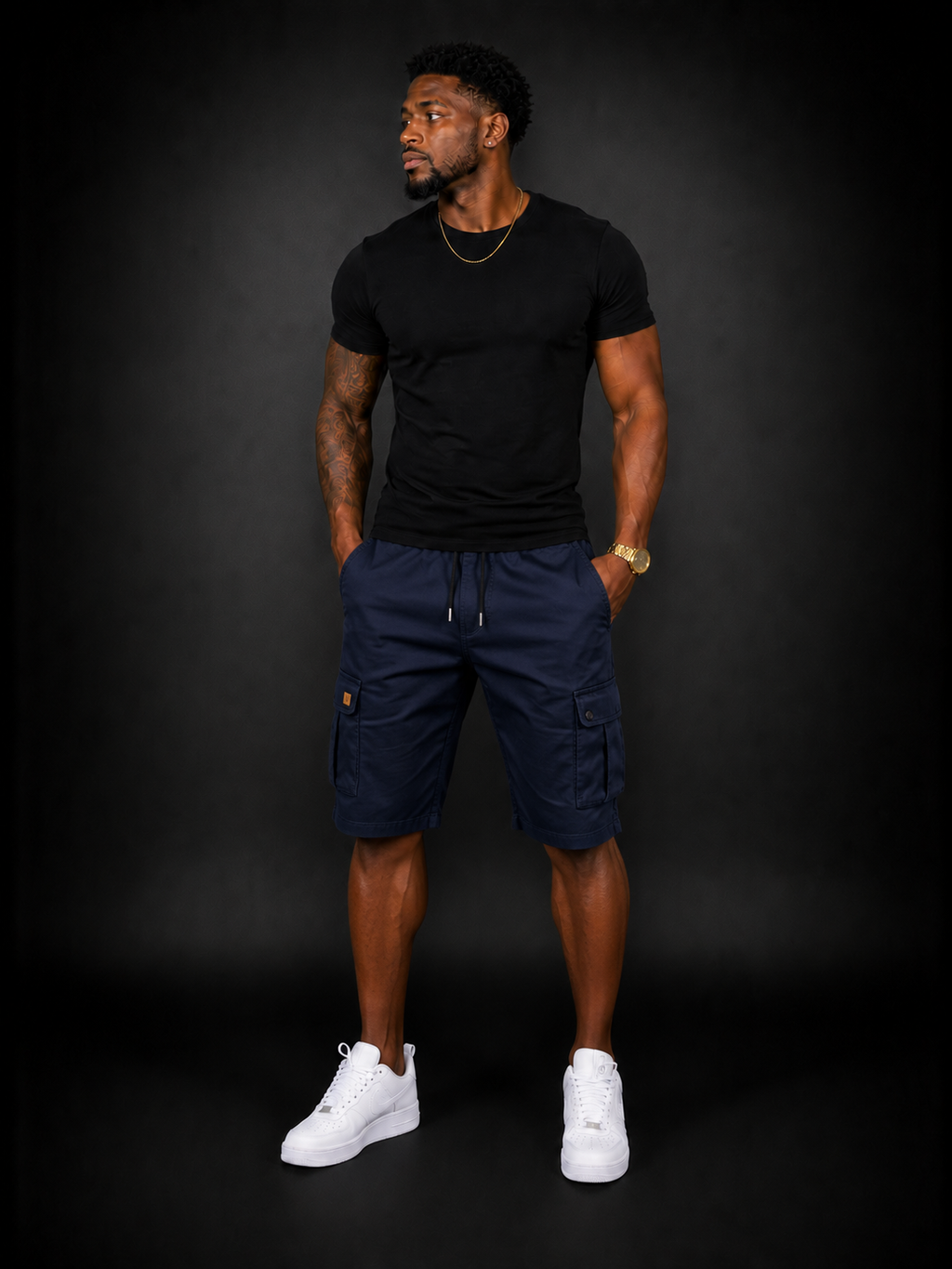 Men Drawstring Cargo