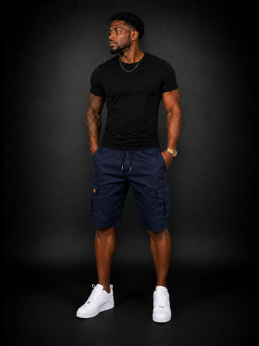 Men Drawstring Cargo
