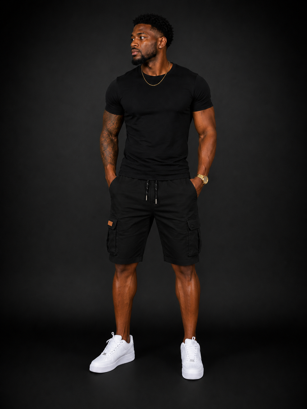 Men Drawstring Cargo