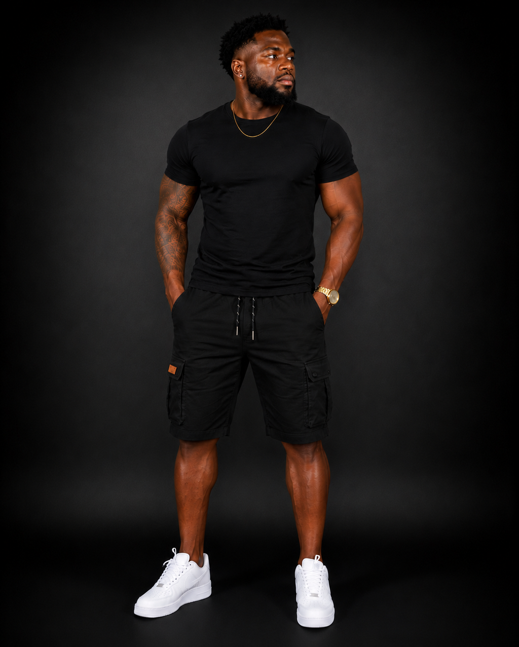 Men Drawstring Cargo