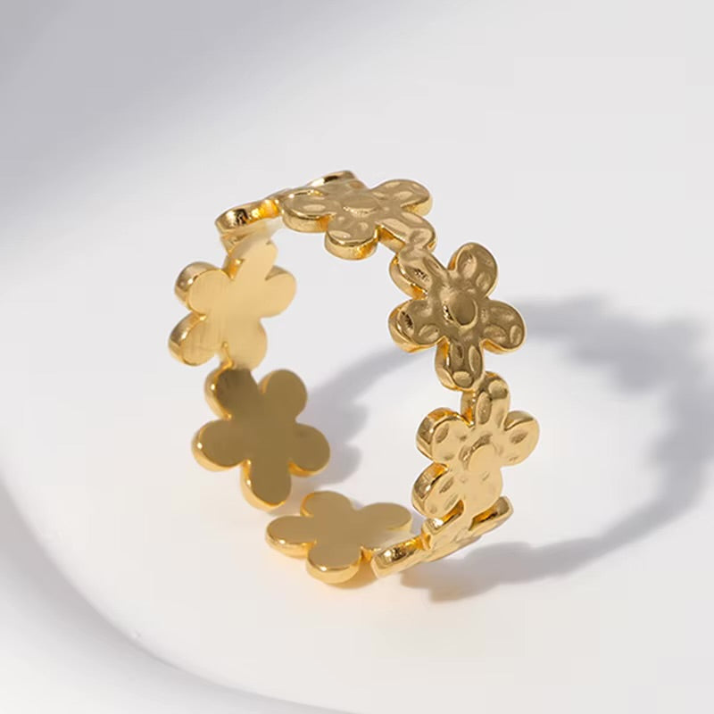 18K Gold Plated Open Adjustable Rings
