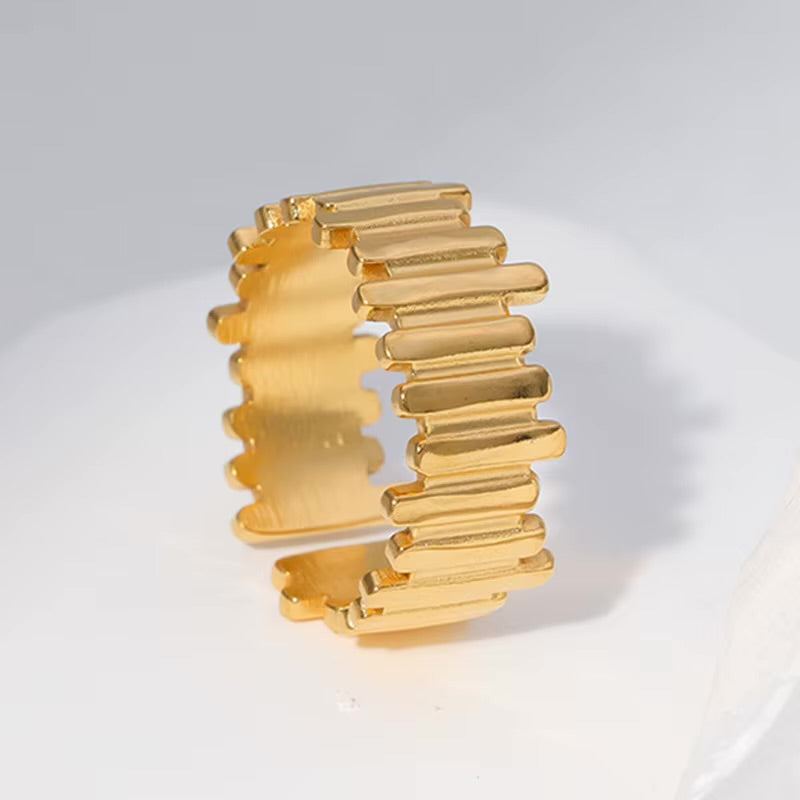 18K Gold Plated Open Adjustable Rings
