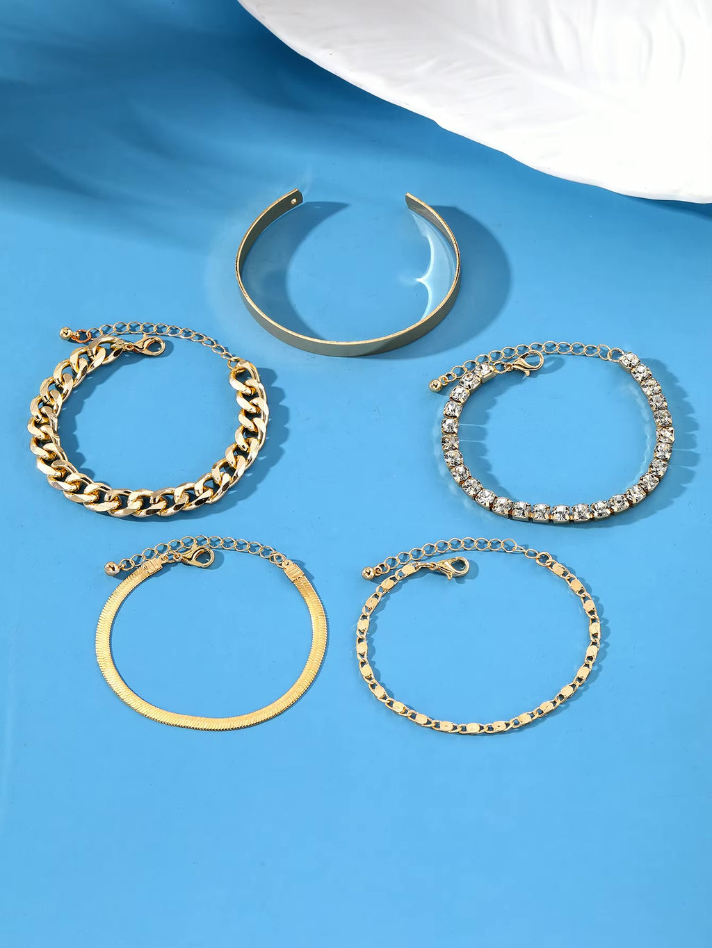 Gold Plated Bracelets Set