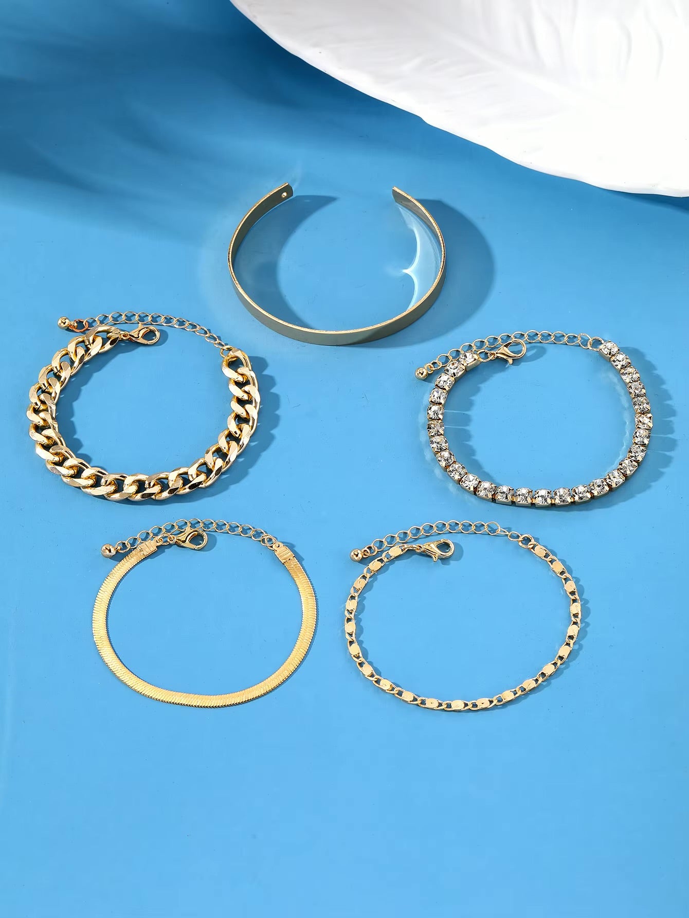 Gold Plated Bracelets Set