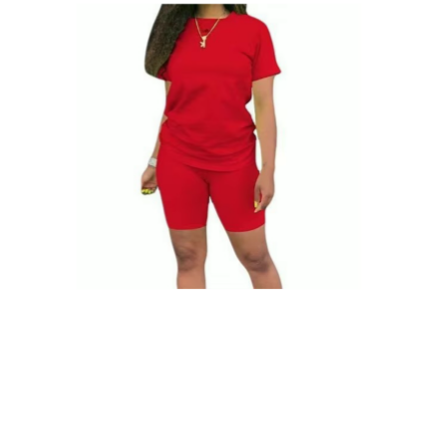 Two Piece Biker Short Set