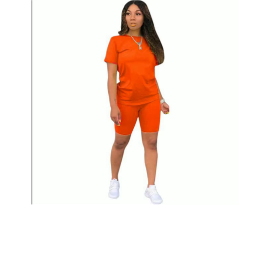 Two Piece Biker Short Set