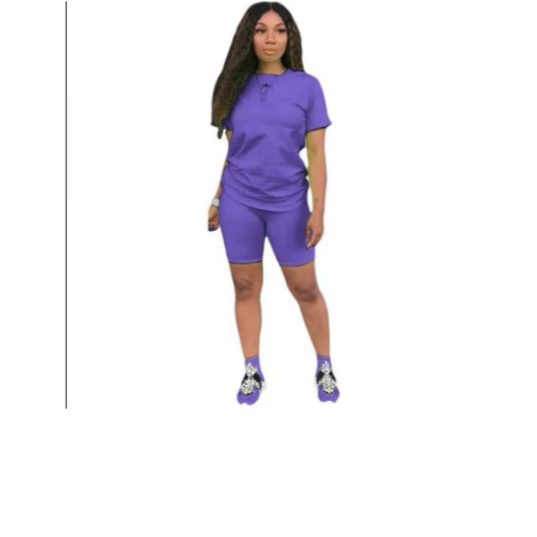 Two Piece Biker Short Set